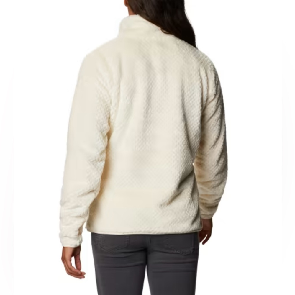 NEW Columbia Beech Forest High Pile Soft Teddy Fleece 1/4 Pullover Cream Large - Picture 15 of 15